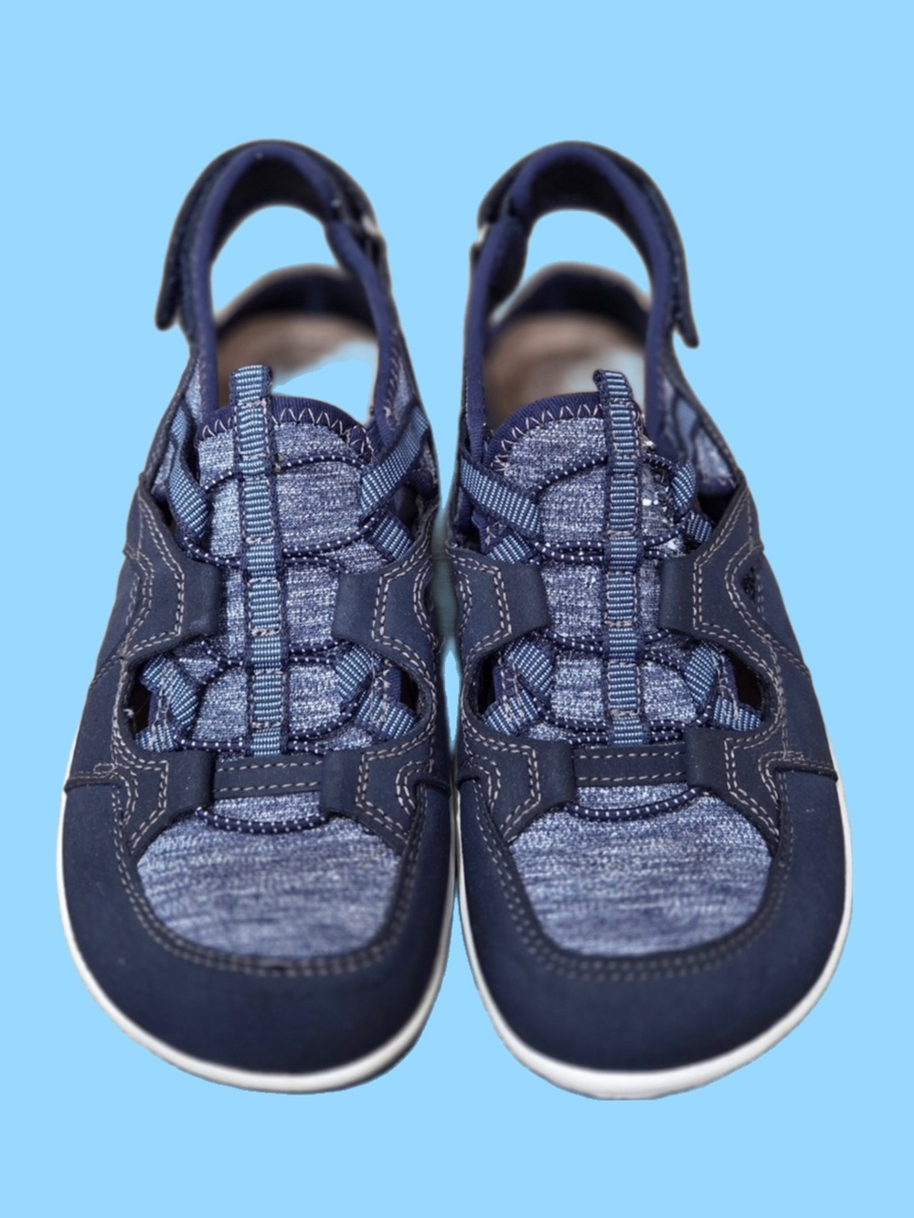 Earth Origins SPRY (Discontinued) Navy Velcro Strap On Back Womens Size 8.5